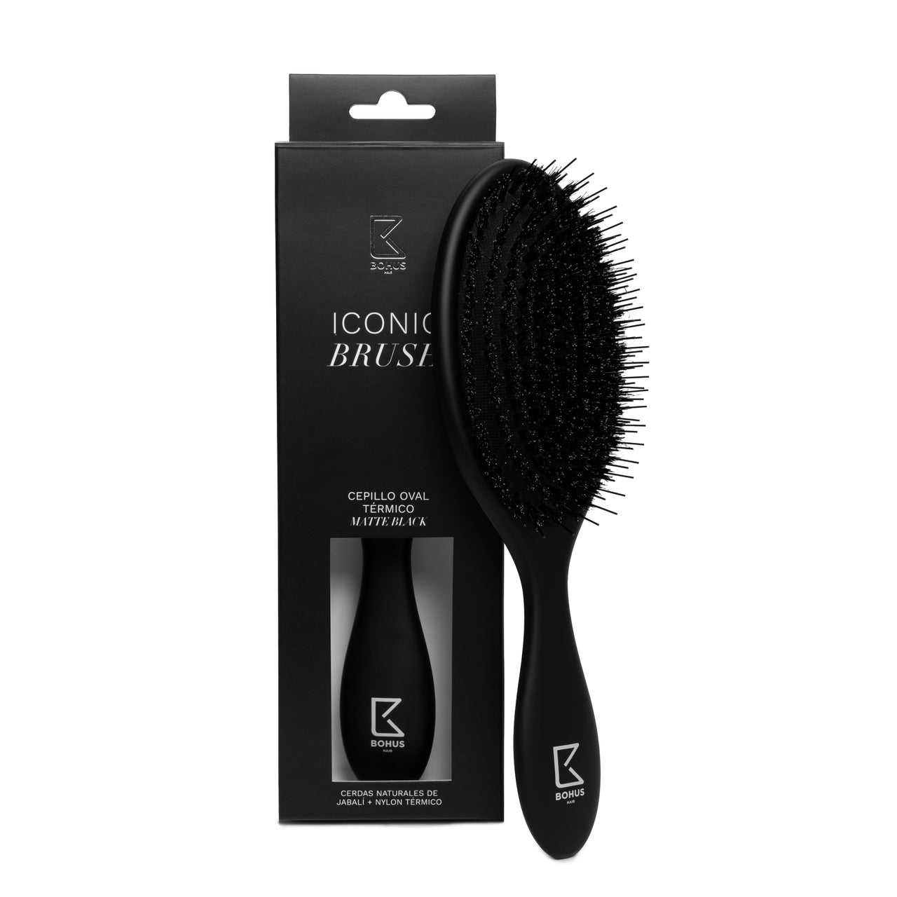 Cepillo oval térmico MATTE BLACK